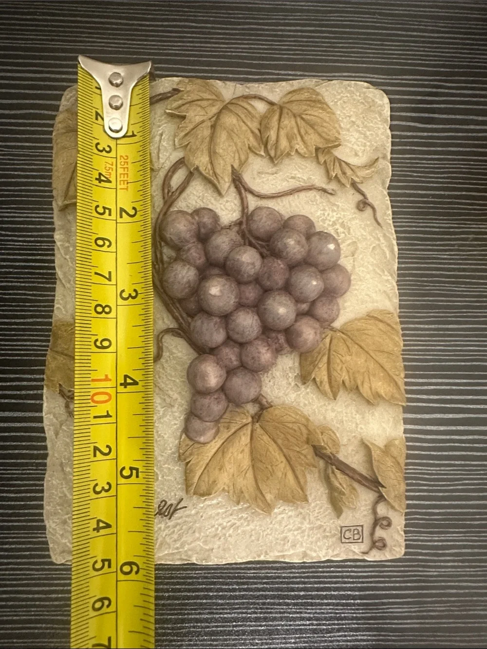 Vintage 3D Grapes Wall Plaque by Cheri Blum